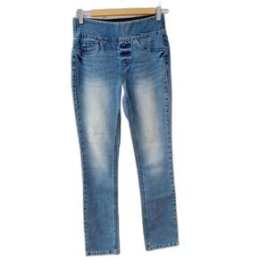 LAURIE FELT Silky Denim Straight Leg Comfort Waist Stretch Jeans sz; XXS